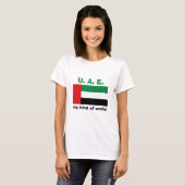 UAE-Flagge + Karte + Text-T - Shirt (Vorne ganz)