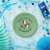 UAE Irish USA Flags Kleeblatt Personalisiert Pappteller (Party)