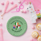 UAE Irish USA Flags Kleeblatt Personalisiert Pappteller (Party)