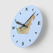 UAE Map Clock Runde Wanduhr (Winkel)