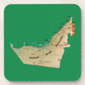 UAE Map Untersetzer (Vorderseite)