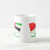 UAE u. Abu Dhabi-Flaggen-Fliesen Kaffeetasse (Mittel)
