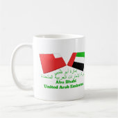 UAE u. Abu Dhabi-Flaggen-Fliesen Kaffeetasse (Links)