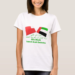 UAE u. Abu Dhabi-Flaggen-Fliesen T-Shirt
