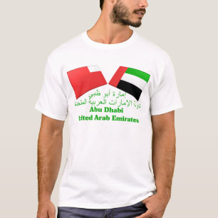 UAE u. Abu Dhabi-Flaggen-Fliesen T-Shirt