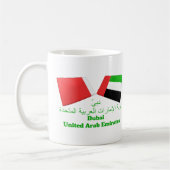 UAE u. Dubai-Flaggen-Fliesen Kaffeetasse (Links)