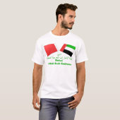 UAE u. Dubai-Flaggen-Fliesen T-Shirt (Vorne ganz)