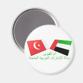 UAE & Umm al-Quwain Flag Tiles Magnet (Vorderseite/Rückseite)
