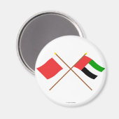UAE und Dubai - Crossed Flags Magnet (Vorderseite/Rückseite)
