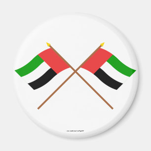 UAE und Fujairah gekreuzte Flaggen Magnet