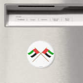 UAE und Fujairah - Grenzflaggen Magnet (In Situ (Geschirrspüler))