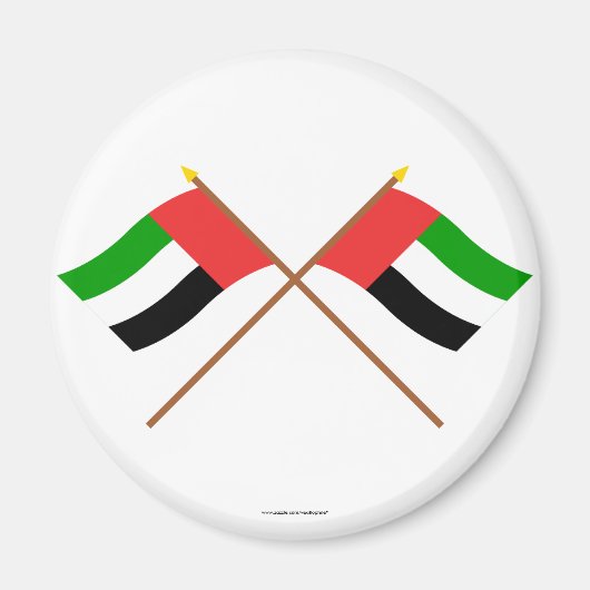 UAE und Fujairah - Grenzflaggen Magnet (Vorne)
