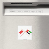 UAE und Sharjah überquerten Flaggen Magnet (In Situ (Geschirrspüler))