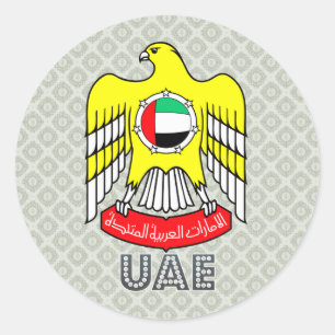 Uae-Wappen Runder Aufkleber