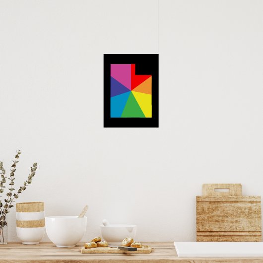 Uah-Farbausbruch Poster (Küche)