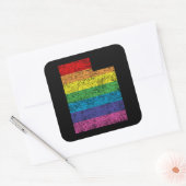 Uah Regenbogen Quadratischer Aufkleber (Umschlag)
