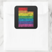 Uah Regenbogen Quadratischer Aufkleber (Tasche)