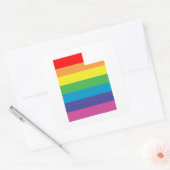 Uah Regenbogen Quadratischer Aufkleber (Umschlag)