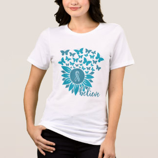Ual Ault Awareness Month glauben Sonnenblume Aquam Tri-Blend Shirt