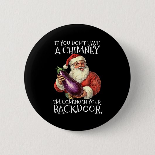 Ual Innuendo Santa Rude Christmas Button (Vorderseite)