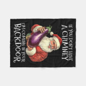 Ual Innuendo Santa Rude Christmas Fleecedecke (Vorderseite (Horizontal))