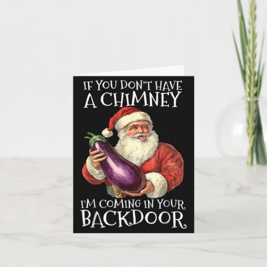 Ual Innuendo Santa Rude Christmas Karte (Vorderseite)