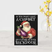 Ual Innuendo Santa Rude Christmas  Karte (Gelbe Blume)