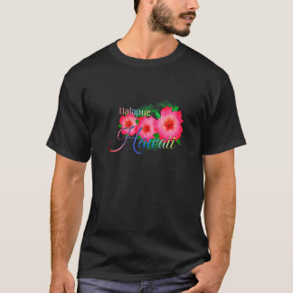Ualapue Hawaii Tropical Blume Familienurlaub T-Shirt