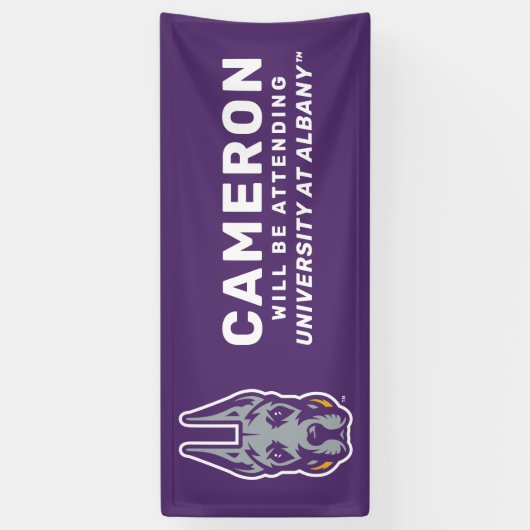 UAlbany Great Danes | Der Absolvent wird teilnehme Banner (Vertikal)