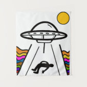 UAP Alien Entführung Wandteppich (Vorderseite)