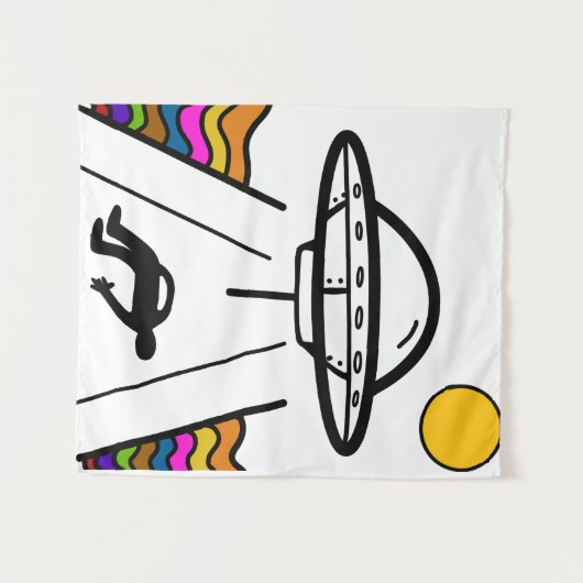 UAP Alien Entführung Wandteppich (Vorderseite (Horizontal))