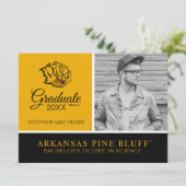 UAPB Golden Lions Graduate Einladung (Stehend Vorderseite)