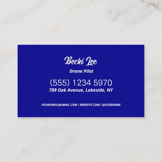 UAV Pilot Custom QR Visitenkarte (Rückseite)