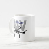 UAV Quadpilot Quadcopter Pilot Kaffeetasse (Vorderseite Links)