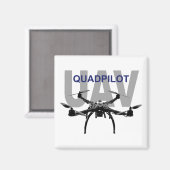 UAV Quadpilot Quadcopter Pilot Magnet (Vorderseite/Rückseite)