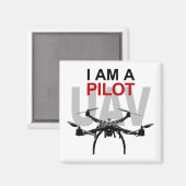 UAV Quadpilot Quadcopter Pilot Magnet (Vorderseite/Rückseite)
