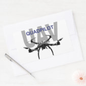 UAV Quadpilot Quadcopter Pilot Rechteckiger Aufkleber (Umschlag)