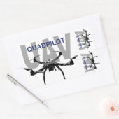 UAV Quadpilot Quadcopter Pilot Rechteckiger Aufkleber (Umschlag)