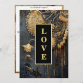 *~ UAWG 17 AR26 QR LIEBE Vintage Wedding Einladung (Vorne/Hinten)