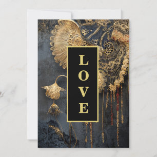 *~ UAWG 17 AR26 QR LIEBE Vintage Wedding Einladung