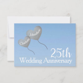 UAWG 25. Silberhochzeitkarte RSVP Karte