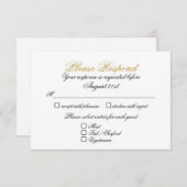 UAWG 2 Entrée Imitats Gold RSVP Karte (Vorne/Hinten)