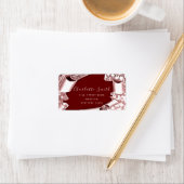 UAWG 3D Frame Glitzer Rose Roya Burgundy Label Adressaufkleber (Insitu)