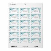 UAWG 3d Glitzer Frame Bridal Wedding Baby Dusche Adressaufkleber (Vorne)