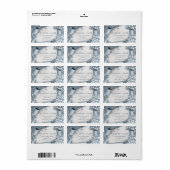 UAWG 3D Silver Frame Glitzer Grau Royal Smoky Blu Adressaufkleber (Vorne)