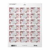 UAWG 3D Silver Frame Glitzer Grau Smoky Aquamarine Adressaufkleber (Vorne)