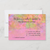 UAWG Abstraktes Design in Rosa RSVP Karte (Vorderseite)