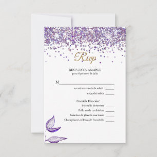 UAWG Acuarela Follaje Púrpura morada RSVP Karte