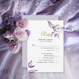 UAWG Acuarela Follaje Púrpura RSVP Karte