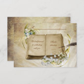 UAWG- Altes Hochzeitbuch RSVP Karte (Vorne/Hinten)